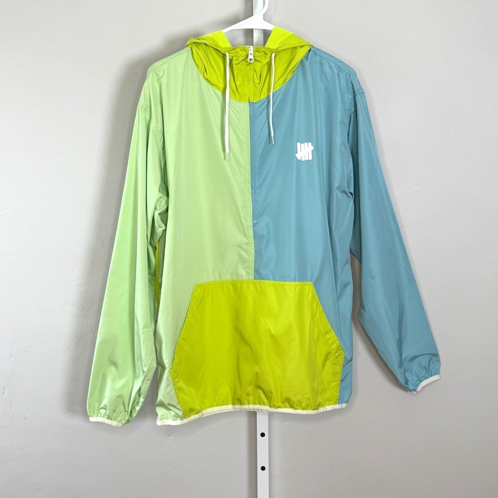 Undefeated Tech‎ Anorak Jacket Colorblock Windbreaker Gorpcore Streetwear  Sz L